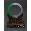 Image 1 : Lavender & Emerald Green Jadeite Carved Bangle