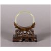 Image 2 : Chinese Icy Green Jadeite Carved Bangle
