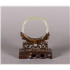 Image 3 : Chinese Icy Green Jadeite Carved Bangle