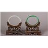 Image 1 : 2 Pieces Chinese Green Jadeite Bangles