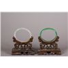 Image 2 : 2 Pieces Chinese Green Jadeite Bangles