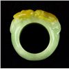 Image 1 : Chinese Apple Green Jadeite & Russet Archer's Ring