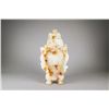 Chinese White Jade Carved Vase w/ Dragon Lid