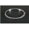 Image 1 : Sterling Silver Sapphire Bangle Cert Value $1350