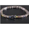 Image 2 : Sterling Silver Sapphire & Ruby Bracelet CRV $950