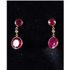 Image 2 : 14kt Gold Ruby (10.6ct) Earrings CRV $3250