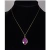 Image 1 : 14kt Gold Ruby (17.05ct) Diamond Pendant Necklace