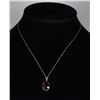 Image 1 : 14kt Gold Tourmaline and Diamond Pendant Necklace