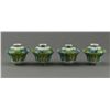 Image 4 : Set Four Chinese Porcelain Tea Cups w/ Lid Kangxi