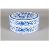 Image 1 : Chinese Blue & White Round Porcelain Box Qianlong