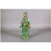 Image 1 : Chinese Green Glazed Gilt Pottery Figure