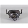 Image 2 : Chinese Ding Form Bronze Bamboo Censer Sealed