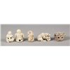 Image 2 : 5 Pieces of Japanese Bone Carved Netsuke