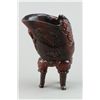 Image 3 : Finely Carved Chinese Horn Tripod Dragon Cup