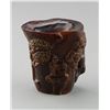 Image 1 : Chinese Horn Cup Carved Figures & Landscape