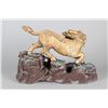 Image 2 : Chinese 19th C. Wood Carved Gilt Qilin w/ Stand
