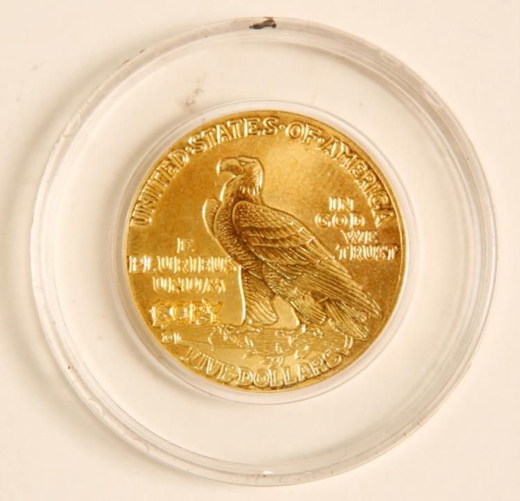 COPY 1929 $5 Indian Head Gold Coin 24K Plated