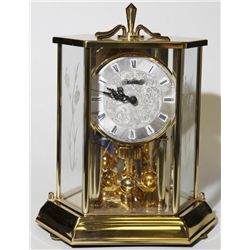 Vintage Kundo German Pendulum Mantle Clock RUNS