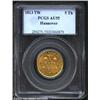 Hannover. George III Gold 5 Thaler 1813TW, KM101, AU55 PCGS, first year of this three year type. Lus