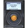 Hannover. George V Gold 2 1/2 Thaler 1855B, KM223, MS64 PCGS, a bold striking that is draped in redd