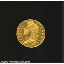 James II Gold Guinea 1688, KM459.1, Choice VF+, considerable mint luster.Ex: Coin Galleries April 9,