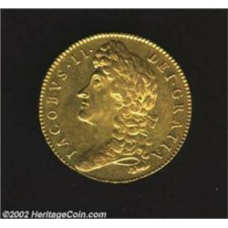 James II Gold 5 Guineas 1688, KM460.1, Superb XF with fabulous eye appeal. The surfaces are lightly.