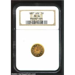 Gold 5 Yen Meiji 30 (1897), Y32, MS64 NGC. Important notice: We expect to be auctioning lots at the.