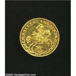 Holland. Gold 7 Gulden 1750, KM96, AU. Important notice: We expect to be auctioning lots at the rate