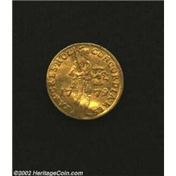 Holland. Gold Trade Ducat 1779, KM12, VF+, slightly bent. Important notice: We expect to be auctioni