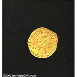 Utrecht. Gold Trade Ducat 1724, KM7, listed as a scarce date in KM, UNC, crudely struck but fully br