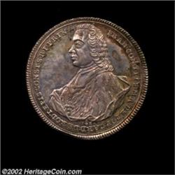 Constance. Franz Conrad Thaler 1761FH, KM18, Dav-2190, Uncirculated. Splotchy russet overtones. Slig