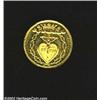 Nurnberg. Gold Baptismal Ducat circa 1700, Goppel 1076, Crown above cross and Jesus. Choice BU, proo