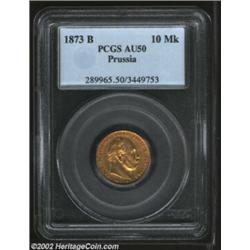 Prussia. Wilhelm Gold 10 Marks 1873B, KM502, AU50 PCGS. Important notice: We expect to be auctioning