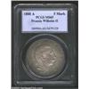 Prussia. Wilhelm II 5 Marks 1888-A, Head right/Crowned eagle with date and value, KM-513, MS65 PCGS.
