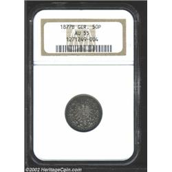 Empire 50 Pfennig 1877B, KM8, AU55 NGC. A scarce type and always in demand. Important notice: We exp