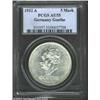 Image 1 : Weimar Republic. Goethe 5 Mark 1932A, KM77, AU55 PCGS. A rare type and always in demand. Important n