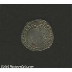 Elizabeth I. Fourth Issue Sixpence 1582, Crowned bust right with rose behind/Cross over shield, S-25