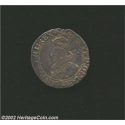 Charles I. Sixpence ND (1625-42), Crowned bust left/Plume dividing C-R, over shield, S-2798, VF. Imp