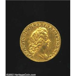 George I Gold Guinea 1726, KM559.1, XF, lightly cleaned.Ex: Coin Galleries April 9, 1986, lot 1026..