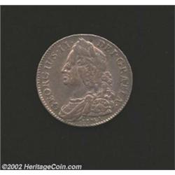 George II Halfcrown 1745, KM584.1, Lightly toned and nearly XF. Important notice: We expect to be au