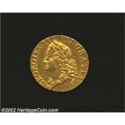 George II Gold Guinea 1758, old head, KM588, VF+ lightly cleaned.Ex: Christensen 1984, lot 860754. F