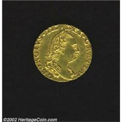 George III Gold 1/2 Guinea 1776, KM605, XF+, very sharp details. Struck in the same year as a minor.