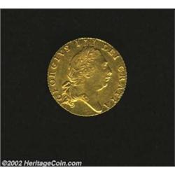 George III Gold 1/2 Guinea 1801, KM649, XF+, very attractive. From the Hans A. Land Collection. Impo