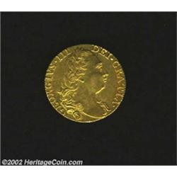 George III Gold Guinea 1774, KM604, Nearly XF, lightly cleaned but lustrous and attractive.Ex: Coin.