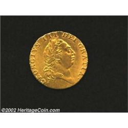 George III Gold Guinea 1787, KM609, VF but harshly cleaned. From the Hans A. Land Collection. Import