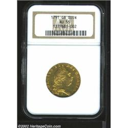 George III Gold Guinea 1791, KM609, AU55 NGC. Important notice: We expect to be auctioning lots at t