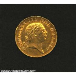 George III Gold Guinea 1813, KM664, Lustrous AXF, minor obverse rim bruise. The so-called "military.