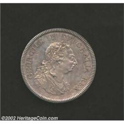 George III Bank Dollar 1804, KM-Tn1, Proof, cloudy gray and golden-orange patina holds down the unde