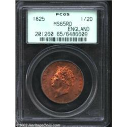 George IV Halfpenny 1825, KM692, MS65 RD PCGS. Important notice: We expect to be auctioning lots at.