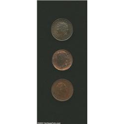 High grade One-Third Farthings including: 1827, KM-703, iridescent Uncirculated; 1835, KM-721 AU wit